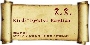 Királyfalvi Kandida névjegykártya